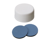 ND24 Screw Cap without hole (white) assembled with Septa PTFE/EPDM/PTFE, 65° shore A, 2.0mm thick, pk.1000