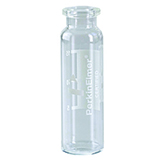 PureView Certified Vial, Crimp, 20ml, Clear, round bottom, with write on Spot, pk.100