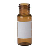 9 MM AMBER GLASS VIAL W/PATCH PKG.100