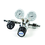 Restek Regulator, Chrome-Plated Brass, Two Stage, Ultra High Purity Hydrogen, CGA 350, ea.