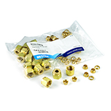 Restek Parker Fitting, 1/4" Nut & Ferrule Set, Brass, pk.20