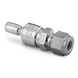 Restek Swagelok Fitting, 1/4" Male Quick Coupling, without Shutoff, Stainless Steel, ea.