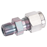 Restek Parker Fitting, 1/8" to 1/8" NPT Male Connector, Siltek/Sulfinert Treated, ea.