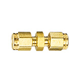 Restek Parker Fitting, 1/4" to 1/4" Union, Brass, pk.5