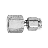 Restek Parker Fitting, 1/4" to 1/4" NPT Female Connector, Stainless Steel, pk.2