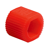 Color-Sleeve Fingertight Adapter for Hex-Head Nut, PP, Red, pk.10