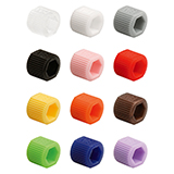 Color-Sleeve Fingertight Adapter for Hex-Head Nut, PP, Multi-color, pk.24