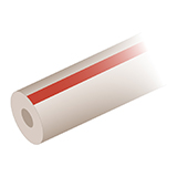 Tubing, PEEK, Striped Color-Coded (red), 1/16" OD x 0.13mm ID, 3m, ea.